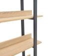 ΒΙΒΛΙΟΘΗΚΗ ALMOND PAKOWORLD ΣΕ OAK-ΜΑΥΡΗ ΑΠΟΧΡΩΣΗ 120X29X185ΕΚ