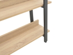 ΒΙΒΛΙΟΘΗΚΗ ALMOND PAKOWORLD ΣΕ OAK-ΜΑΥΡΗ ΑΠΟΧΡΩΣΗ 120X29X185ΕΚ