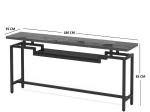 ΚΟΝΣΟΛΑ ONOLE PAKOWORLD ΣΕ ΚΑΡΥΔΙ - ΜΑΥΡΟ ΜΕΤΑΛΛΟ 180X35X82ΕΚ