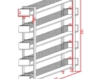 ΒΙΒΛΙΟΘΗΚΗ MUSHA PAKOWORLD ΜΕΤΑΛΛΟ ΜΑΥΡΟ ΜΕ OAK ΑΠΟΧΡΩΣΗ 120X22X185ΕΚ