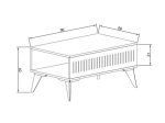 ΤΡΑΠΕΖΙ MARLA PAKOWORLD ΣΕ OAK ΑΠΟΧΡΩΣΗ 90X56X40ΕΚ