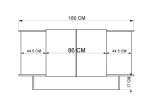 ΜΠΟΥΦΕΣ ARAMOS PAKOWORLD ΣΕ ΑΝΘΡΑΚΙ - OAK ΑΠΟΧΡΩΣΗ 180X45X80ΕΚ