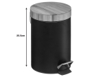 ΚΑΔΟΣ ΑΠΟΡΡΙΜΜΑΤΩΝ 3L DUSTBIN PAKOWORLD ΜΕΤΑΛΛΟ-PP ΜΑΥΡΟ-OAK
