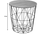 ΒΟΗΘΗΤΙΚΟ ΤΡΑΠΕΖΙ KUMI PAKOWORLD MDF ΕΠΙΦΑΝΕΙΑ OAK ΚΑΙ ΜΕΤΑΛΛΟ ΣΕ ΜΑΥΡΗ ΑΠΟΧΡΩΣΗ Φ40X41ΕΚ