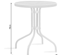 ΤΡΑΠΕΖΑΡΙΑ WATSON-CALAN ΣΕΤ 3ΤΕΜ PAKOWORLD ΜΕΤΑΛΛΟ-TEXTILENE ΚΑΦΕ Φ60X70ΕΚ