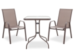 ΤΡΑΠΕΖΑΡΙΑ WATSON-CALAN ΣΕΤ 3ΤΕΜ PAKOWORLD ΜΕΤΑΛΛΟ-TEXTILENE ΚΑΦΕ 60X60X70ΕΚ