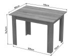 ΤΡΑΠΕΖΑΡΙΑ MANKA-PARKER PAKOWORLD ΣΕΤ 5ΤΕΜ MDF ΣΕ ΜΑΥΡΗ-SONOMA TRUFFLE ΑΠΟΧΡΩΣΗ 110X80X77ΕΚ