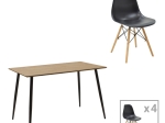 ΤΡΑΠΕΖΑΡΙΑ CUBA-JULITA PAKOWORLD ΣΕΤ 5ΤΕΜ MDF SONOMA-ΜΑΥΡΟ-ΦΥΣΙΚΟ 120X70X76ΕΚ