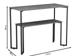 ΚΟΝΣΟΛΑ HOMER PAKOWORLD ΦΥΣΙΚΟ-ΜΑΥΡΟ 110X48X85ΕΚ