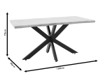 TΡΑΠΕΖΙ GILMAN PAKOWORLD MDF SONOMA-ΜΑΥΡΟ 150X90X75ΕΚ