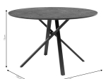 TΡΑΠΕΖΙ CERCO PAKOWORLD MDF ΜΑΥΡΟ Φ120X75ΕΚ