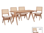 ΤΡΑΠΕΖΑΡΙΑ WINSLOW PAKOWORLD ΣΕΤ 7ΤΕΜ ΞΥΛΟ RUBBERWOOD ΣΕ ΑΝΟΙΧΤΟ ΚΑΡΥΔΙ ΑΠΟΧΡΩΣΗ 160X85X75ΕΚ