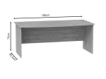 ΓΡΑΦΕΙΟ ΕΡΓΑΣΙΑΣ ANZE PAKOWORLD ΦΥΣΙΚΟ ΜΕΛΑΜΙΝΗΣ 180X93.5X75ΕΚ