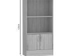 ΒΙΒΛΙΟΘΗΚΗ NEGAN PAKOWORLD SONOMA ΜΕΛΑΜΙΝΗΣ 60X30X120ΕΚ