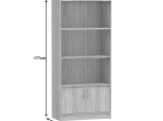 ΒΙΒΛΙΟΘΗΚΗ BURCY PAKOWORLD OAK 80X40X177ΕΚ