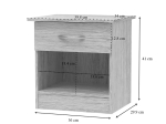 ΚΟΜΟΔΙΝΟ KONA PAKOWORLD ΣΕ OAK ΑΠΟΧΡΩΣΗ 40X34X42ΕΚ
