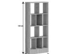 ΒΙΒΛΙΟΘΗΚΗ DIVIDRE PAKOWORLD SONOMA OAK ΜΕΛΑΜΙΝΗΣ 80X30X181ΕΚ