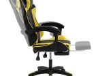 ΚΑΡΕΚΛΑ ΓΡΑΦΕΙΟΥ RUNNER GAMING PAKOWORLD PVC ΜΑΥΡΟ-ΥΦΑΣΜΑ ΚΙΤΡΙΝΟ