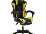 ΚΑΡΕΚΛΑ ΓΡΑΦΕΙΟΥ RUNNER GAMING PAKOWORLD PVC ΜΑΥΡΟ-ΥΦΑΣΜΑ ΚΙΤΡΙΝΟ