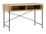 ΓΡΑΦΕΙΟ ΕΡΓΑΣΙΑΣ SCANDI PAKOWORLD MDF/METAL ΣΕ ΦΥΣΙΚΗ ΑΠΟΧΡΩΣΗ ΜΕ ΜΕΤΑΛΛΙΚΑ ΜΑΥΡΑ ΠΟΔΙΑ 120X60X76,5ΕΚ