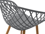 ΠΟΛΥΘΡΟΝΑ EZRA PAKOWORLD ΓΚΡΙ PP-ΠΟΔΙ ΦΥΣΙΚΟ ΜΕΤΑΛΛΟ 62X42X82ΕΚ