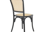 ΚΑΡΕΚΛΑ ΣΤΟΙΒΑΖΟΜΕΝΗ ZOZELE PAKOWORLD ΦΥΣΙΚΟ RATTAN PE-ΜΑΥΡΟ TOON WOOD 45X51X88ΕΚ