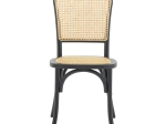 ΚΑΡΕΚΛΑ ΣΤΟΙΒΑΖΟΜΕΝΗ ZOZELE PAKOWORLD ΦΥΣΙΚΟ RATTAN PE-ΜΑΥΡΟ TOON WOOD 45X51X88ΕΚ