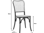 ΚΑΡΕΚΛΑ ΣΤΟΙΒΑΖΟΜΕΝΗ ZOZELE PAKOWORLD ΦΥΣΙΚΟ RATTAN PE-ΜΑΥΡΟ TOON WOOD 45X51X88ΕΚ
