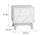 ΚΟΜΟΔΙΝΟ ARIA PAKOWORLD ΛΕΥΚΟ-ΦΥΣΙΚΟ 45X35X47 ΕΚ