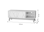 ΕΠΙΠΛΟ ΤΗΛΕΟΡΑΣΗΣ ARIA PAKOWORLD ΛΕΥΚΟ-ΦΥΣΙΚΟ 120X38X47 ΕΚ