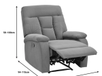 ΠΟΛΥΘΡΟΝΑ RELAX ΜΕ ΜΗΧΑΝΙΣΜΟ MASSAGE TERPSI PAKOWORLD ΓΚΡΙ ΒΕΛΟΥΔΟ 80X94X100ΕΚ
