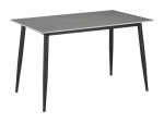 ΤΡΑΠΕΖΙ GUSTAS PAKOWORLD ΓΚΡΙ ΜΑΡΜΑΡΟΥ SINTERED STONE-ΜΑΥΡΟ ΜΕΤΑΛΛΟ 160X80X75ΕΚ