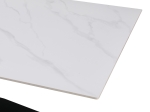 ΤΡΑΠΕΖΙ TAFEL PAKOWORLD SINTERED STONE ΛΕΥΚΟ ΜΕ ΜΕΤΑΛΛΙΚΑ ΠΟΔΙΑ ΣΕ ΜΑΥΡΗ ΑΠΟΧΡΩΣΗ 180X90X76ΕΚ