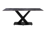 ΤΡΑΠΕΖΙ TAFEL PAKOWORLD SINTERED STONE ΜΑΥΡΟ ΜΕ ΜΕΤΑΛΛΙΚΑ ΠΟΔΙΑ ΣΕ ΜΑΥΡΗ ΑΠΟΧΡΩΣΗ 180X90X76ΕΚ