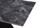 ΤΡΑΠΕΖΙ MEJA PAKOWORLD SINTERED STONE ΜΑΥΡΟ ΜΕ ΜΕΤΑΛΛΙΚΑ ΠΟΔΙΑ ΣΕ ΜΑΥΡΗ ΑΠΟΧΡΩΣΗ 180X90X76ΕΚ