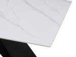 ΤΡΑΠΕΖΙ MEJA PAKOWORLD SINTERED STONE ΛΕΥΚΟ ΜΕ ΜΕΤΑΛΛΙΚΑ ΠΟΔΙΑ ΣΕ ΜΑΥΡΗ ΑΠΟΧΡΩΣΗ 200X100X76ΕΚ