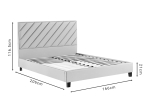ΚΡΕΒΑΤΙ ΔΙΠΛΟ FRANKY PAKOWORLD PU ΜΠΕΖ 160X200ΕΚ