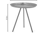 ΒΟΗΘΗΤΙΚΟ ΤΡΑΠΕΖΙ JACKSIE INART ΓΚΡΙ-ΧΡΥΣΟ ΜΕΤΑΛΛΟ Φ41X43.5ΕΚ