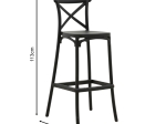 ΣΚΑΜΠΟ ΜΠΑΡ CROSSIE PAKOWORLD PP ΜΑΥΡΟ 44X44X113ΕΚ