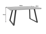 ΤΡΑΠΕΖΙ WINOR PAKOWORLD ΦΥΣΙΚΟ MDF-ΠΟΔΙ ΜΑΥΡΟ ΜΕΤΑΛΛΙΚΟ 160X90X75ΕΚ