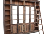 ΒΙΒΛΙΟΘΗΚΗ LIBRARDY INART ΑΝΤΙΚΕ ΚΑΡΥΔΙ ΜΑΣΙΦ MANGO ΞΥΛΟ 247X35X220ΕΚ