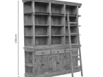 ΒΙΒΛΙΟΘΗΚΗ SHELVY INART SONOMA ΜΑΣΙΦ MANGO ΞΥΛΟ 200X40X230ΕΚ