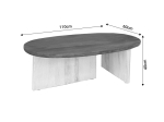 ΤΡΑΠΕΖΙ ΣΑΛΟΝΙΟΥ SIMPLICITY INART WHITE WASH-ΦΥΣΙΚΟ ΜΑΣΙΦ ΞΥΛΟ ΑΚΑΚΙΑΣ 110X60X40ΕΚ