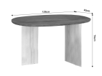 ΚΟΝΣΟΛΑ SPLINE INART WHITE WASH-ΦΥΣΙΚΟ ΜΑΣΙΦ ΞΥΛΟ ΑΚΑΚΙΑΣ 120X45X76ΕΚ