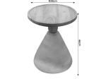 ΒΟΗΘΗΤΙΚΟ ΤΡΑΠΕΖΙ SPELLO INART ΦΥΣΙΚΟ ΜΑΣΙΦ MANGO ΞΥΛΟ Φ38X46ΕΚ