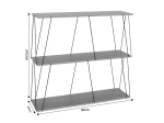ΒΟΗΘΗΤΙΚΟ ΤΡΑΠΕΖΙ-ΡΑΦΙΕΡΑ TARS PAKOWORLD OAK-ΜΑΥΡΟ 80X30X69.2ΕΚ