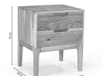 ΚΟΜΟΔΙΝΟ SNOOZE INART ΜΑΣΙΦ ΞΥΛΟ ΑΚΑΚΙΑΣ 43X35.5X51ΕΚ