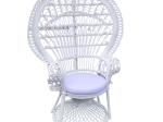 ΠΟΛΥΘΡΟΝΑ DOROTHY INART ΜΕ ΛΕΥΚΟ ΜΑΞΙΛΑΡΙ-ΛΕΥΚΟ RATTAN 115X57X150ΕΚ