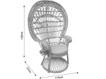 ΠΟΛΥΘΡΟΝΑ DOROTHY INART ΜΕ ΜΠΕΖ ΜΑΞΙΛΑΡΙ-ΦΥΣΙΚΟ RATTAN 115X57X150ΕΚ
