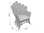 ΠΟΛΥΘΡΟΝΑ FRAGIA INART ΜΕ ΜΠΕΖ ΜΑΞΙΛΑΡΙ-ΦΥΣΙΚΟ RATTAN 103X90X120ΕΚ